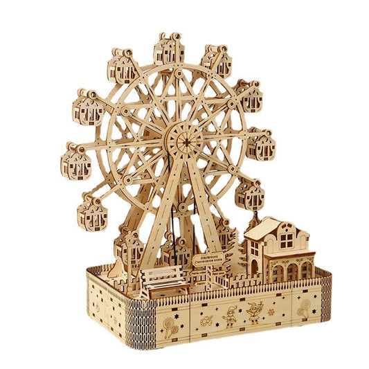 Mechanical Musical Ferris Wheel | DIY Miniature House Kit 3D Wooden Model DIY Gift Puzzle