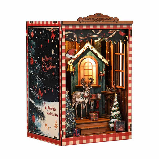 Snow Realm Wei Pavilion | DIY Book Nook Miniature House Kit 3D Wooden Model DIY Gift Puzzle