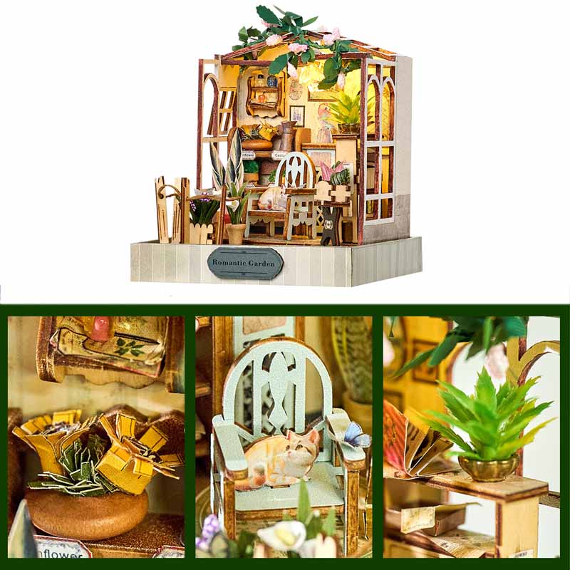 Mini Flower Shop | DIY Miniature House Kit 3D Wooden Model DIY Gift Puzzle