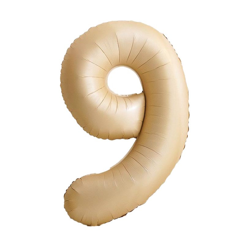 32 inch aluminum foil caramel light brown number balloon 0-9 for birthday, decoration, graduation, anniversary, new year or caramel light brown colour theme party or any other parties. Party supplies for kids, boys, girls, man and woman.