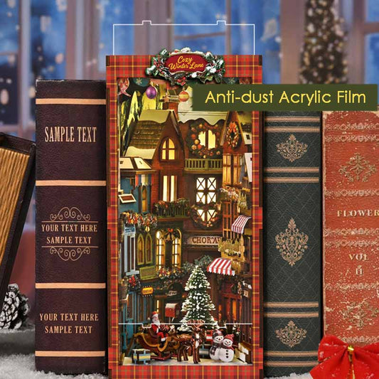 Christmas Street Corner | DIY Book Nook Miniature House Kit 3D Wooden Model DIY Gift Puzzle