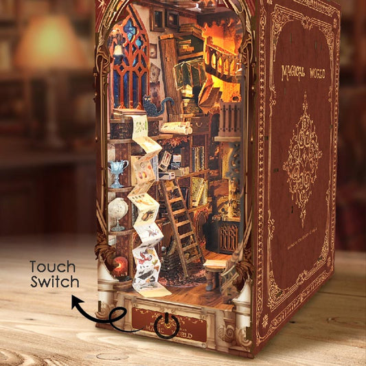 Magic World | DIY Book Nook Miniature House Kit 3D Wooden Model DIY Gift Puzzle