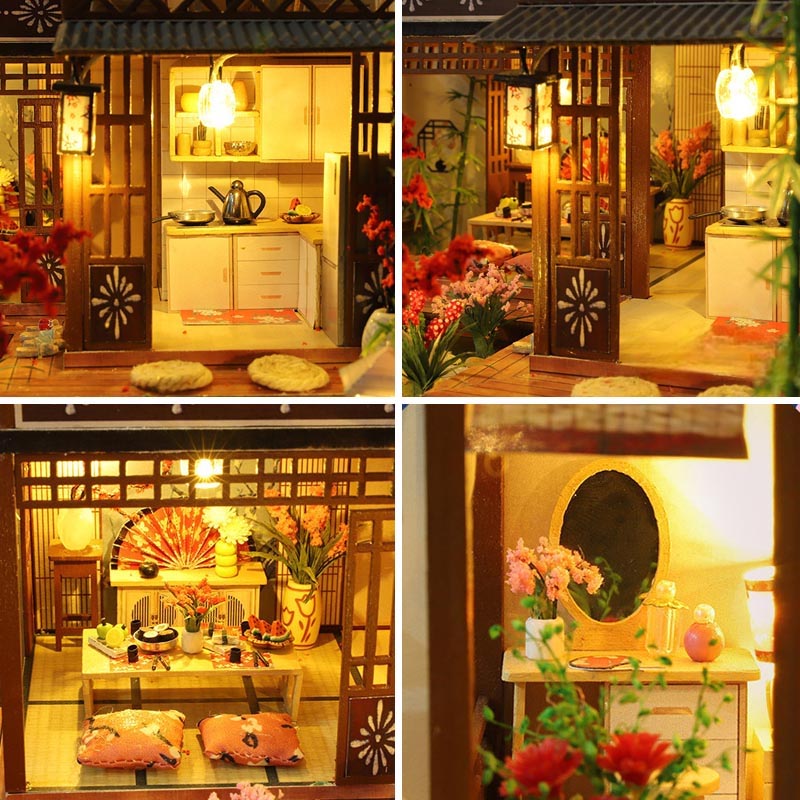 Japanese Garden Musical House | DIY Miniature House Kit 3D Wooden Model DIY Gift Puzzle