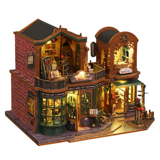Twilight Book City | DIY Miniature House Kit 3D Wooden Model DIY Gift Puzzle