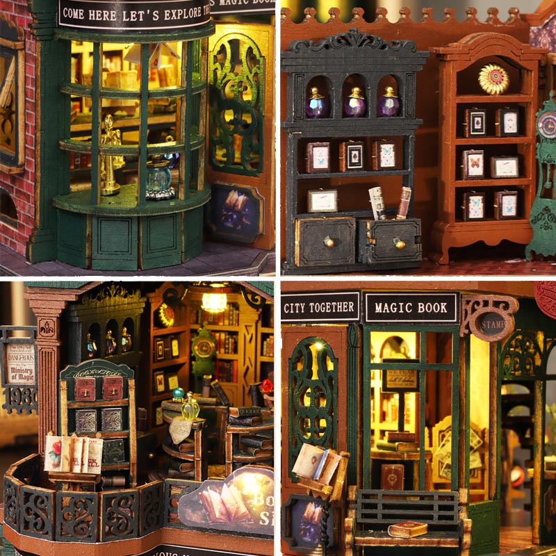 Twilight Book City | DIY Miniature House Kit 3D Wooden Model DIY Gift Puzzle
