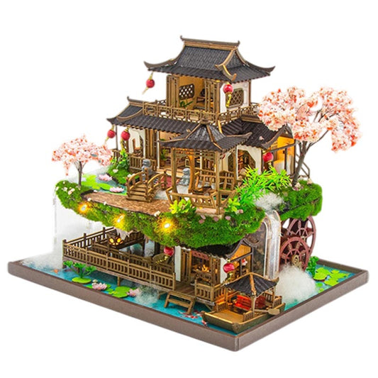 Chinese Blossom Fairyland Garden House | DIY Miniature House Kit 3D Wooden Model DIY Gift Puzzle