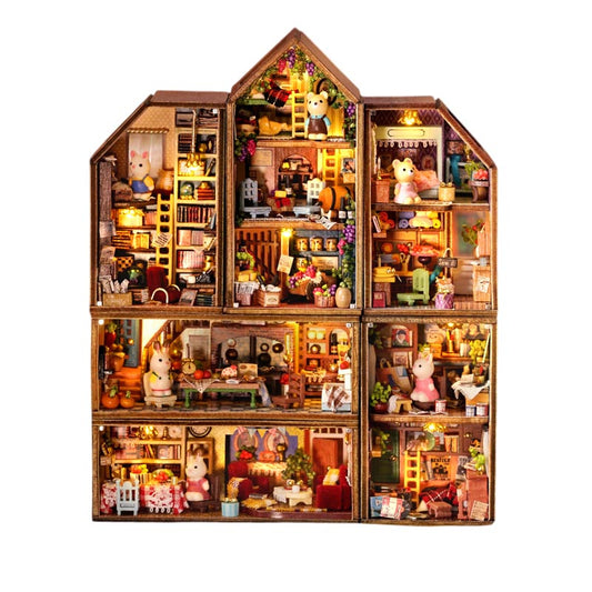Little Rabbit Town | DIY Miniature House Kit 3D Wooden Model DIY Gift Puzzle