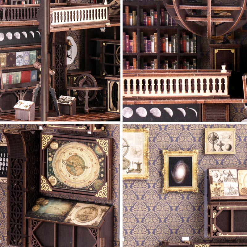 Astronomical Museum | DIY Book Nook Miniature House Kit 3D Wooden Model DIY Gift Puzzle