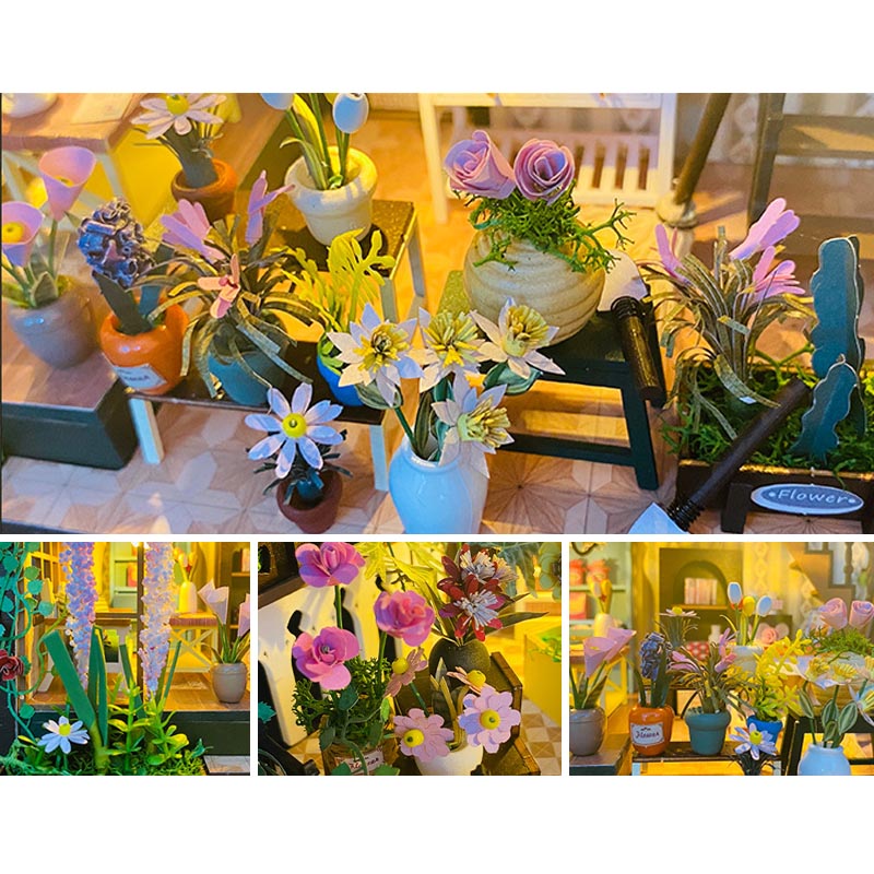 Romantic Flower House | DIY Miniature House Kit 3D Wooden Model DIY Gift Puzzle