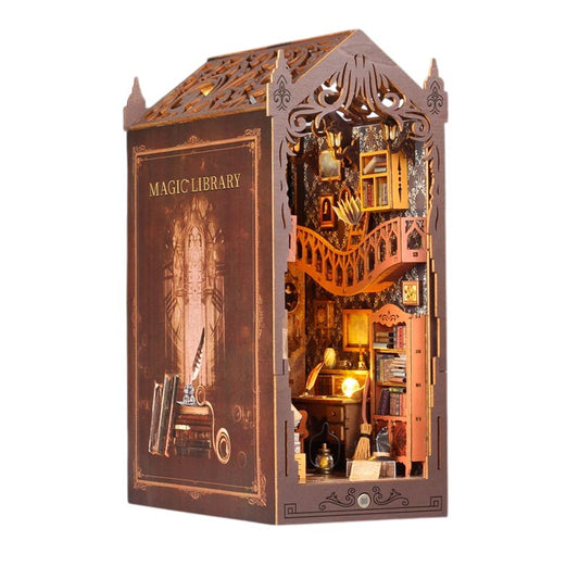 Magic Library | DIY Book Nook Miniature House Kit 3D Wooden Model DIY Gift Puzzle