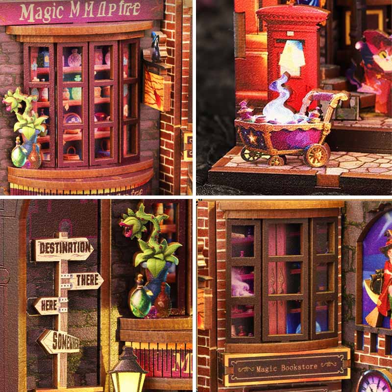 Magic Alley | DIY Book Nook Miniature House Kit 3D Wooden Model DIY Gift Puzzle
