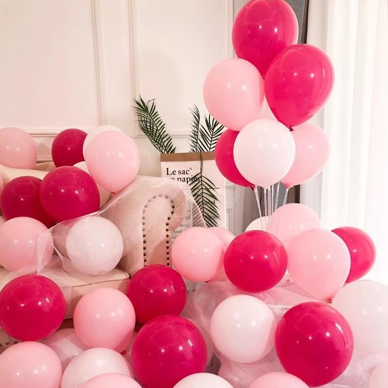 10 Inch Assorted Color Thickened Latex Balloon 100Pcs MIX#11︱Birthday Essentials, Wedding, Anniversary Decoration︱Event Styling