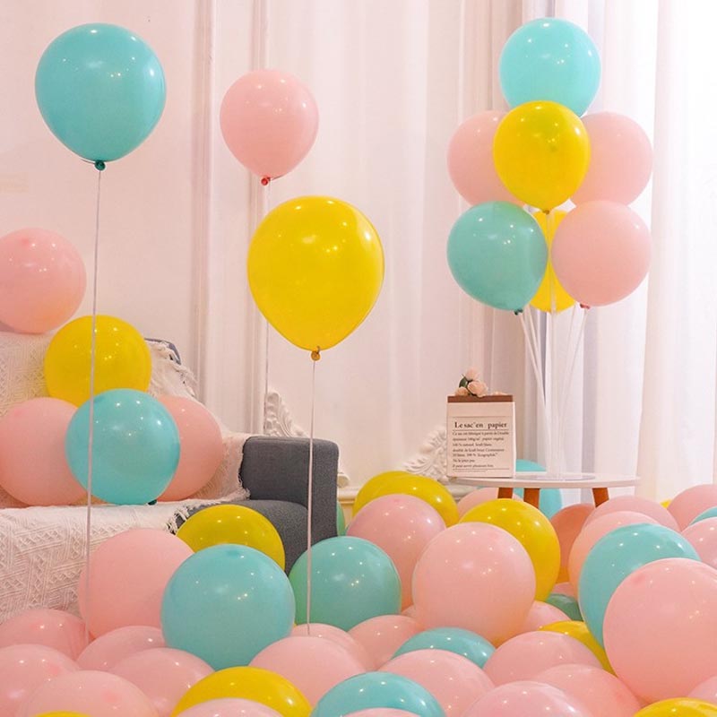 10 Inch Assorted Color Thickened Latex Balloon 100Pcs MIX#15︱Birthday Essentials, Wedding, Anniversary Decoration︱Event Styling