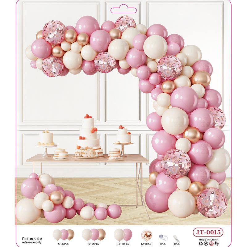 Balloon Garland Arch Kit G 105Pcs ARCH#84 PINK-GOLD-CREAM