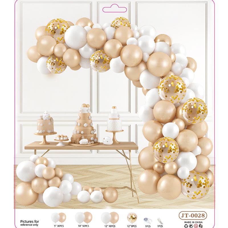 Balloon Garland Arch Kit G 100Pcs ARCH#87 WHITE-CARAMEL