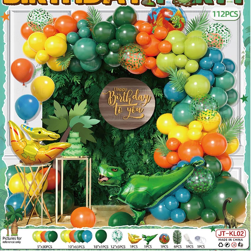 Dinosaur Balloon Sets for Kids 112Pcs DINO#02