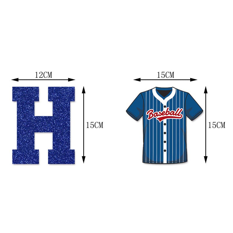 Red and Blue Baseball Theme Happy Birthday Decor︱Letter Happy Birthday Bunting Banner, Cake Toppers, Garland
