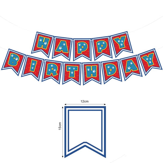 Colorful Happy Birthday Honeycomb Ball Decor︱Bunting Banner, Stars Hanging Swirl, Pennant Banner Flag