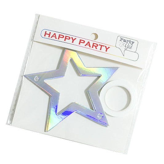 Shiny Stars Bunting #17 COLORFUL SILVER