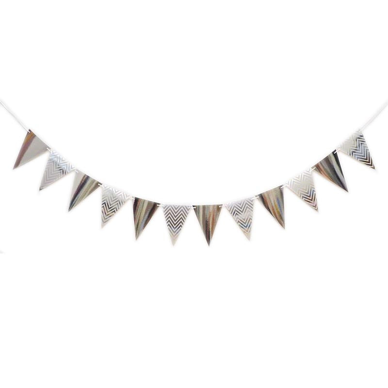 Pennant Flag Bunting #6 SILVER