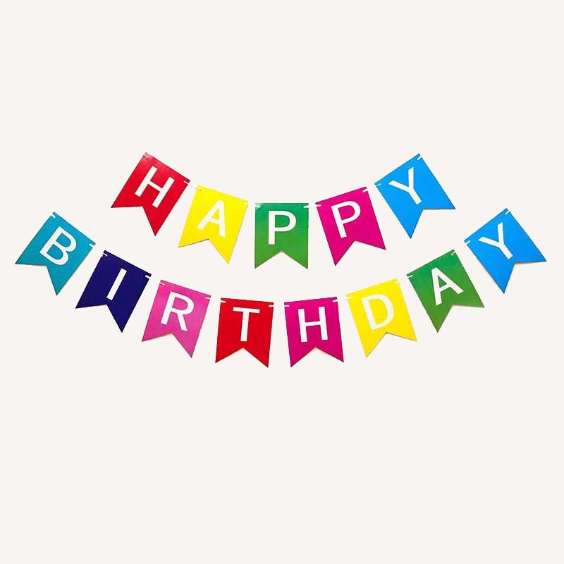 Happy Birthday Bunting #23 Colorful Letter Birthday Banner Decorations