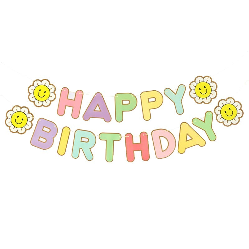 Happy Birthday Bunting #39 Letter Birthday Banner Decorations