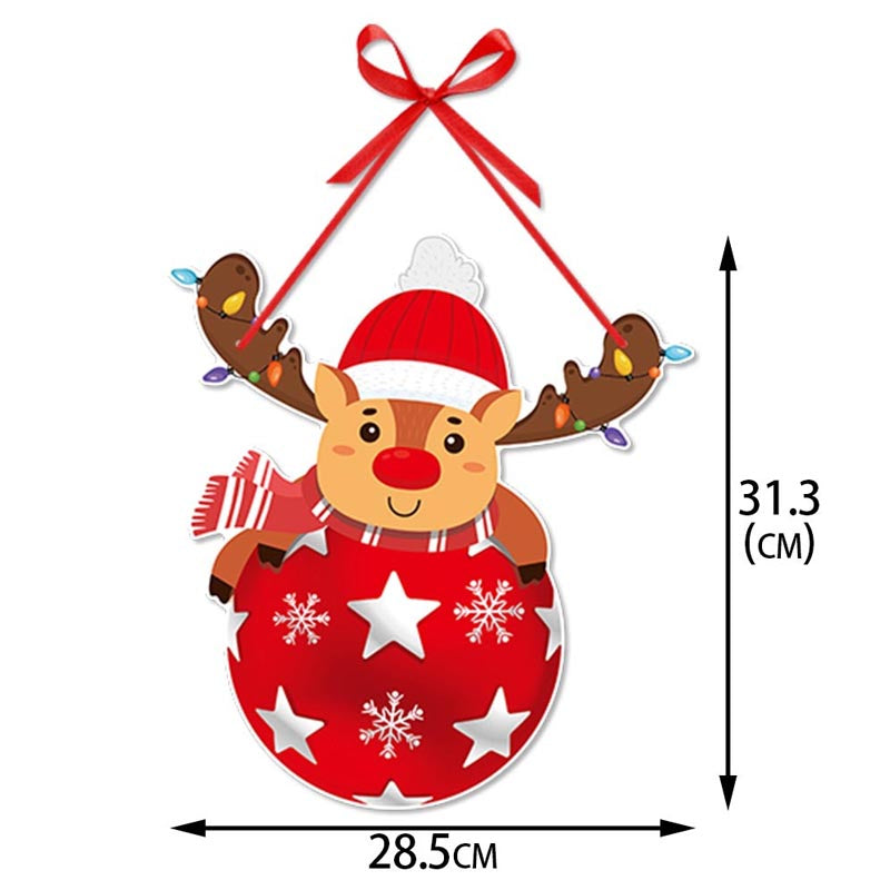 Christmas Door Paper Hanging Decoration Cards A 2Pcs (Choose Your Own)