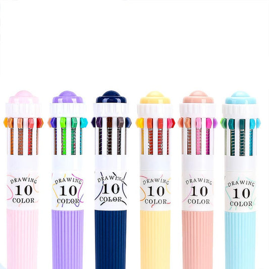 0.8mm Colorful 10-in-1 Drawing Ballpoint Pen 60/120 Colors