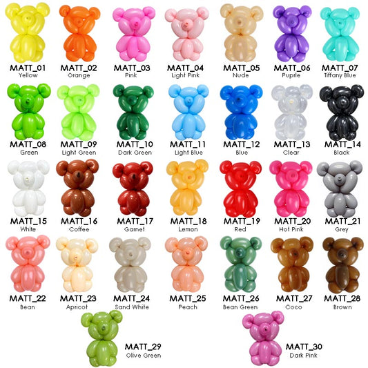 Matte Colored 260 Long 1.8g High Quality Thicken Latex Balloons Twisting Balloon for Animals Modeling 100Pcs