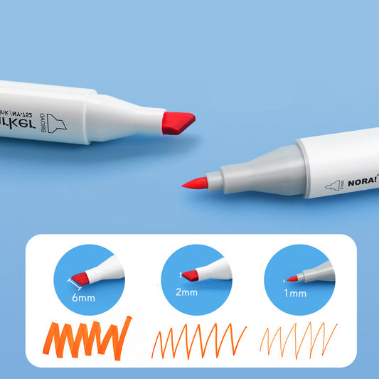 Dual Tip Oil-Based Markers 12/24/36/48/60/80 Colors