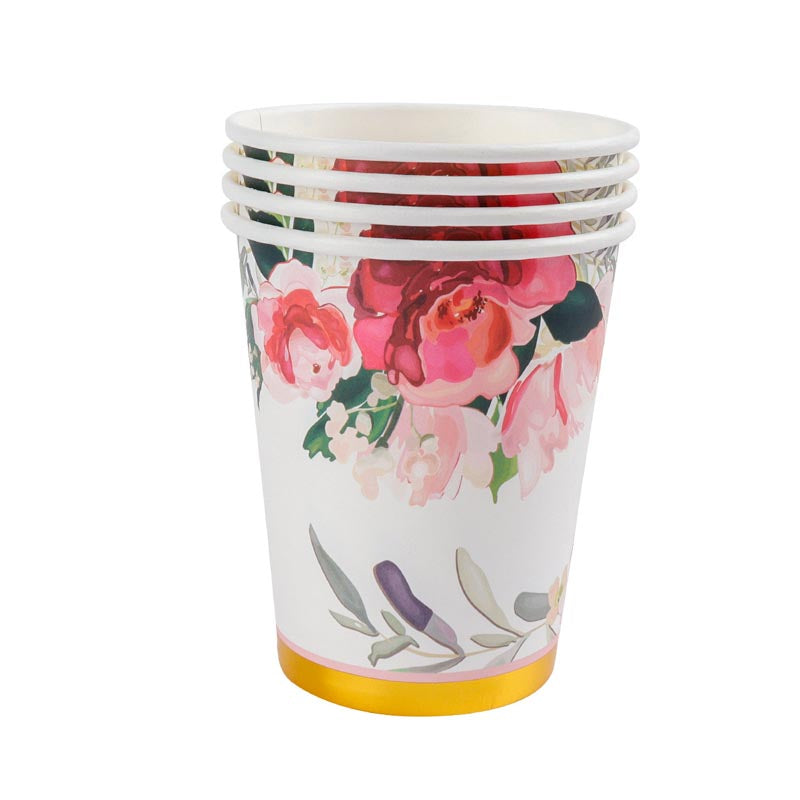 Rose Pattern 9oz Cup 50Pcs