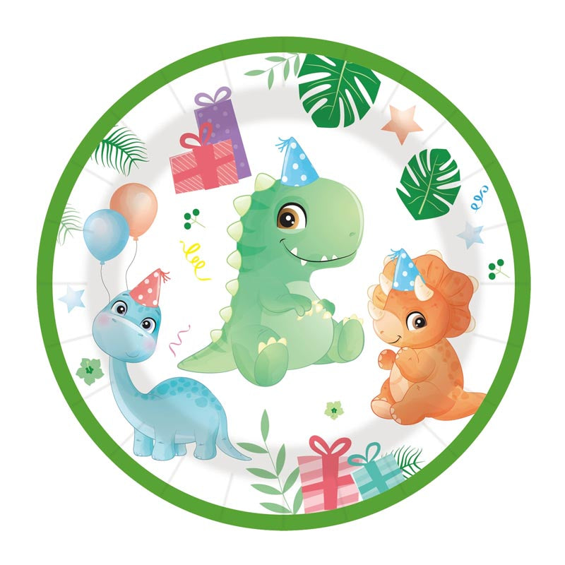 Baby Dino 7"/ 9" Paper Plates 100Pcs / 50Sets