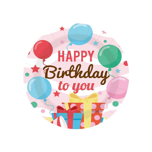 Pinky Happy Birthday 7"/ 9" Plates 50Pcs / 30Sets