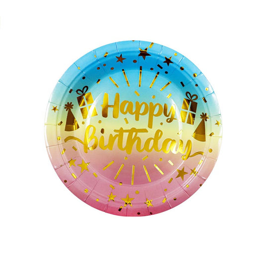 Happy Birthday Rainbow 7"/ 9" Plates 50Pcs / 30Sets