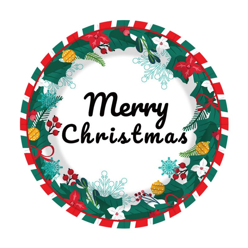 Christmas Wreath r 7"/ 9" Plates 150Pcs / 80Sets