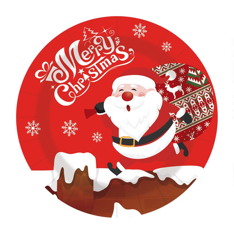 Merry Christmas Santa Claus 7"/ 9" Plates 50Pcs / 30Sets
