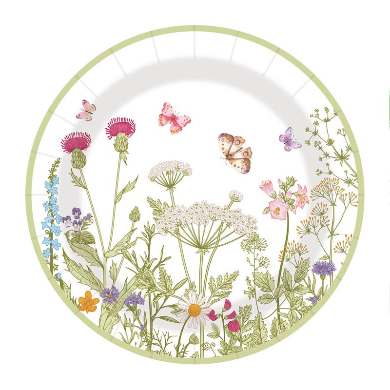 Spring Blossom Green 7"/ 9" Paper Plates 100Pcs / 50Sets