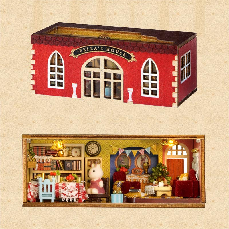 Little Rabbit Town | DIY Miniature House Kit 3D Wooden Model DIY Gift Puzzle