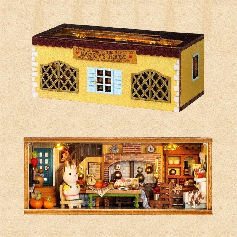 Little Rabbit Town | DIY Miniature House Kit 3D Wooden Model DIY Gift Puzzle