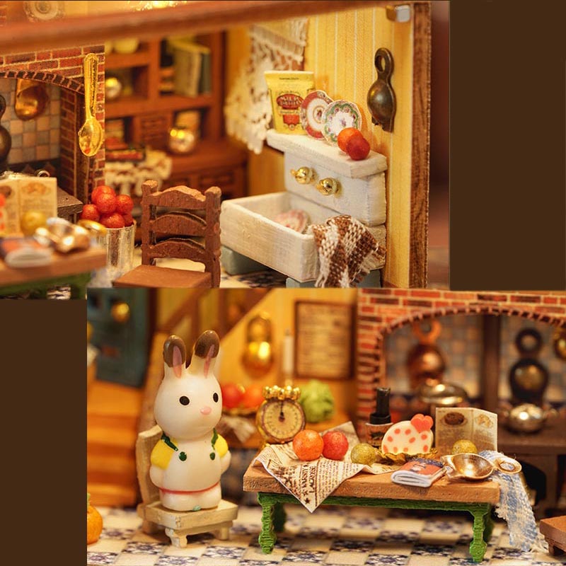 Little Rabbit Town | DIY Miniature House Kit 3D Wooden Model DIY Gift Puzzle