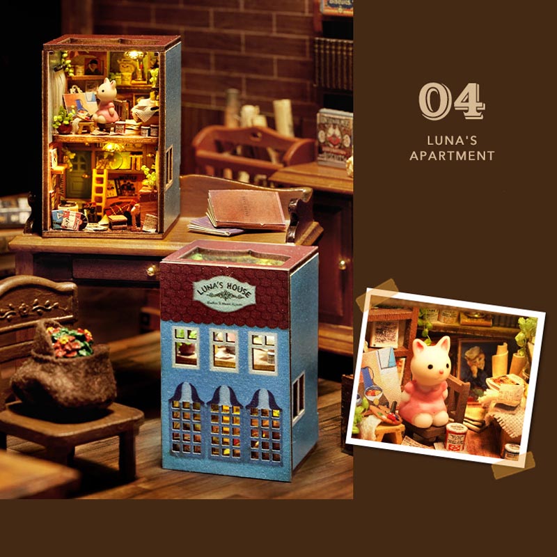 Little Rabbit Town | DIY Miniature House Kit 3D Wooden Model DIY Gift Puzzle