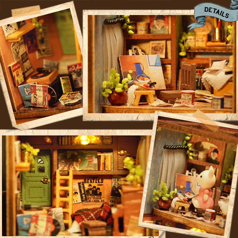 Little Rabbit Town | DIY Miniature House Kit 3D Wooden Model DIY Gift Puzzle