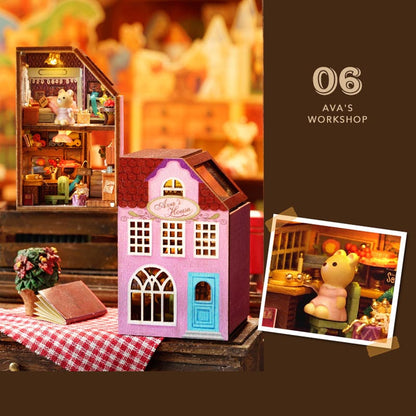 Little Rabbit Town | DIY Miniature House Kit 3D Wooden Model DIY Gift Puzzle