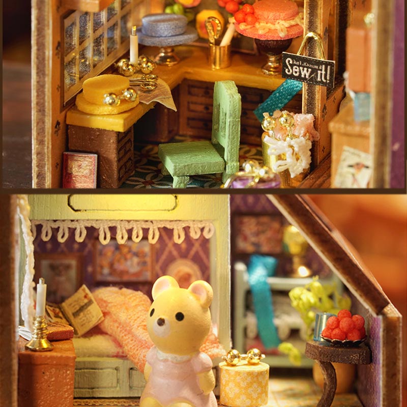 Little Rabbit Town | DIY Miniature House Kit 3D Wooden Model DIY Gift Puzzle