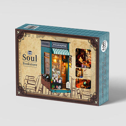 Soul Bookstore | DIY Book Nook Miniature House Kit 3D Wooden Model DIY Gift Puzzle