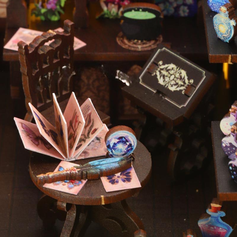 Magic Coffee Shop | DIY Book Nook Miniature House Kit 3D Wooden Model DIY Gift Puzzle