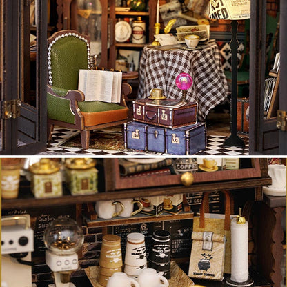 Classic Magic Coffee Shop | DIY Miniature House Kit 3D Wooden Model DIY Gift Puzzle