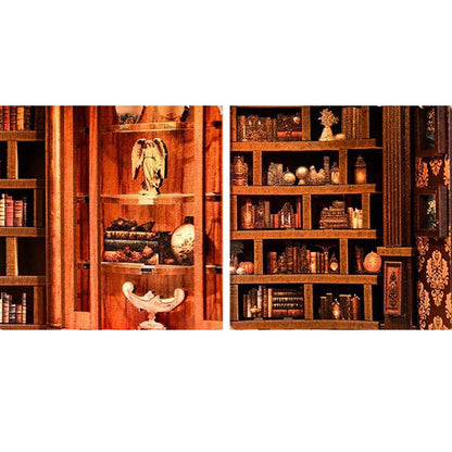 Wisdom Rings Bookstore | DIY Book Nook Miniature House Kit 3D Wooden Model DIY Gift Puzzle