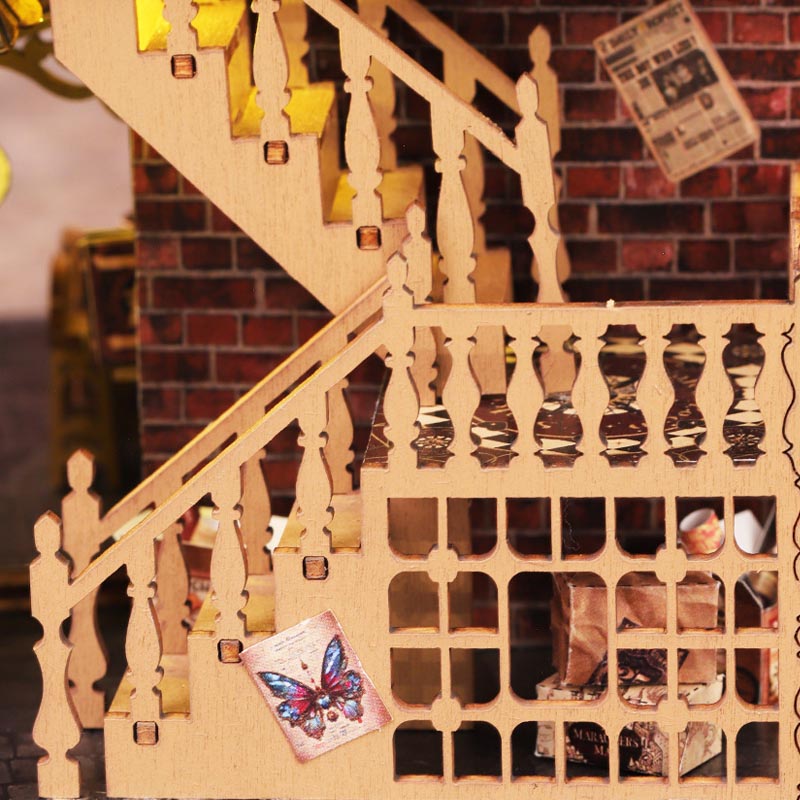 Coffee Bookstore | DIY  Miniature House Kit 3D Wooden Model DIY Gift Puzzle