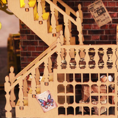 Coffee Bookstore | DIY  Miniature House Kit 3D Wooden Model DIY Gift Puzzle